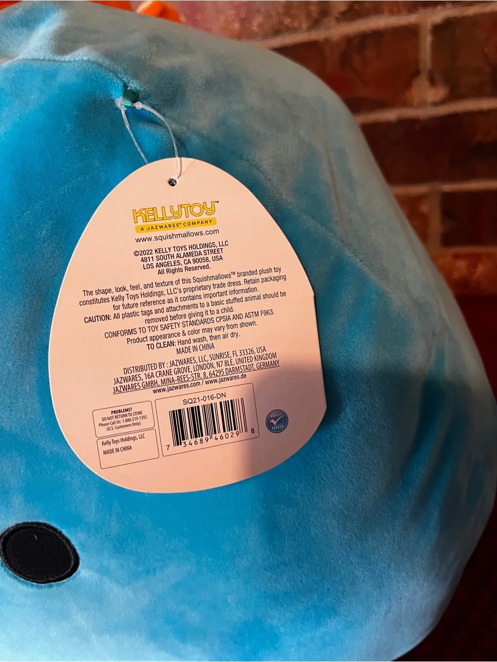 Squishmallows Darex the Blue Dino Plush NWT 17”